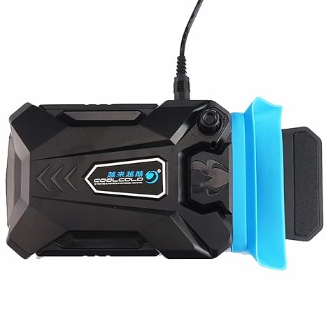 COOLCOLD K27 Laptop Cooler Portable USB Powered Vacuum Cooling Fan for 13-17 Inch Notebooks Ultra Quiet Air Extraction System with Non Slip Base Black Dual Turbo Fans