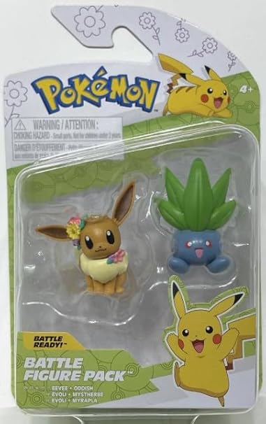 Pokemon Battle Bahar Serisi 2'li Figür Seti - Eevee Ve Oddish