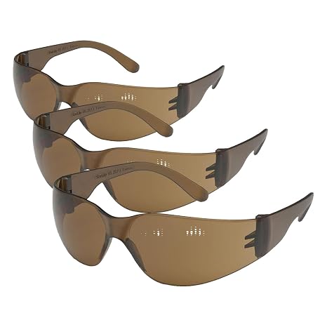 Gateway 4686 Starlite Safety Glass, Standard, Standard, Mocha (Pack of 3)