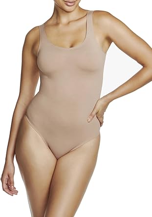 Miraclesuit Naomi & Nicole Real Smooth Thong Shaping Bodysuit - 7522 (Stucco, XL)