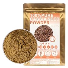مسحوق بذور الكاسيا النقي الطبيعي 100% 100 جرام/3.52 أونصة شاي الكاسيا الصيني شاي الأعشاب، للخبز والمشروبات | خالي من المواد الحافظة