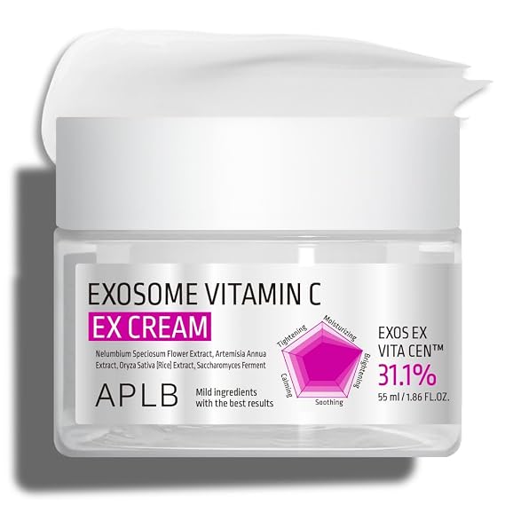 APLB Exosome Vitamin C EX Cream | EXOS EX VITA CENTM 31.1% 1.86 FL.OZ/Korean Skincare, Efficient absorption, Dark spots, Elasticity Care, Revitalize for gentle and improve skin texture