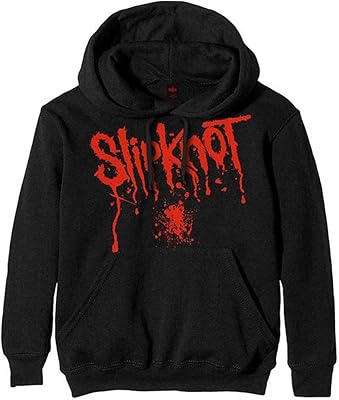 Mens Slipknot Splatter Back Print Hooded Sweatshirt Black