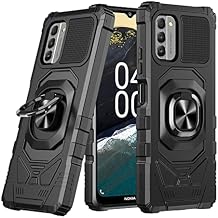 Thousand Gear for Nokia G400 5G 2022 N1530DL Case, Defender Metal Ring Magnetic Support Kickstand Heavy Duty Drop Protector Phone Case Cover with Tempered Glass Screen Protector (Black)