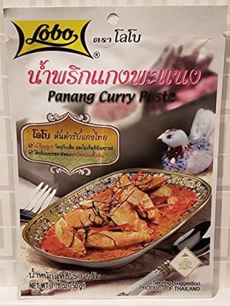Lobo Brand Thai Panang Curry Paste 1.76 Oz (Pack of 3) Thai Seasoning