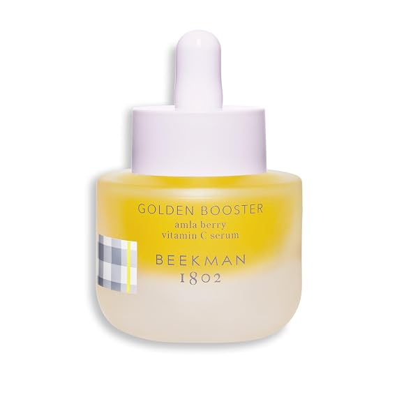 Beekman 1802 Golden Booster Amla Berry Face Serum Vitamin C Alternative Brightening Serum Helps Even Tone & Reduce the Look of Dark Spots Sensitive Skin Safe 0.5 fl oz