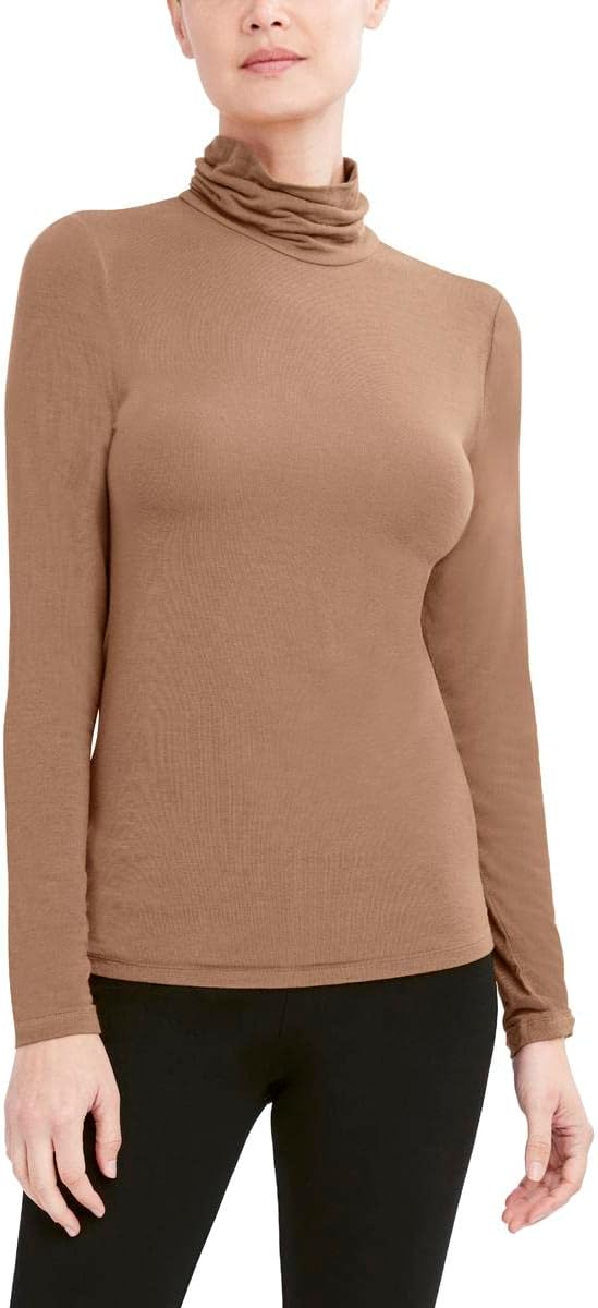 BCBGMAXAZRIA النساء & # x27 ؛ أعلى الياقة المدورة بأكمام طويلة