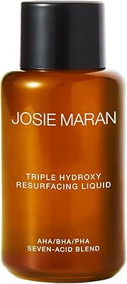 Josie Maran Triple Hydroxy Resurfacing Liquid - حبر التقشير المضاد للشيخوخة مع Azelaic و Glycolic و Mandelic Acid و Alpha Hydroxy Acid for Even Skin Tone & Smooth، Youthful-Looking Skin 1.7 oz