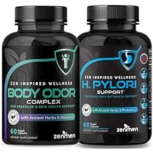 مجموعة Zenmen Gut Health Bundle لرائحة الجسم وكبسولات دعم الجرثومة الملوية البوابية