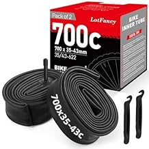 LotFancy 700C Bike Tubes, 2Pcs 700x35/43c Road Bike Tube (35/43-622),700x35C 700x38C 700x40C 700x42C 700x43C Bicycle Tire Tubes, 40-622 28" x 1-5/8 x 1 1/2 Tube
