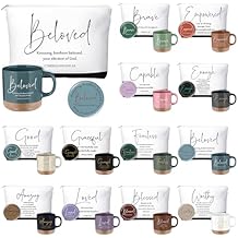 36 Pcs Inspirational Christian Gifts Bulk for Women 13 oz Ceramic Bible Verse Coffee Mugs Religious Makeup Bags Compact Mirrors for CNA Nurses Mom Sunday School Church Group Teachers(Colorful)
