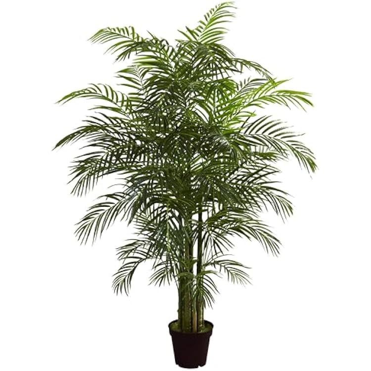 Nearly Natural 6.5ft Artificial Areca Palm Tree, UV Resistant IndoorOutdoor
