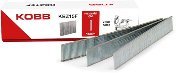 KOBB KBZ15F 15mm 2500 Pieces F/E/J/8 Series Heavy Duty Cut Head Nails