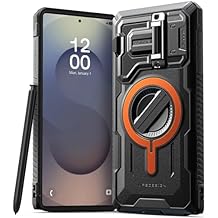 VRS DESIGN Terra Guard Ultimate for Galaxy S25 Ultra Case (2025), Premium Protective Case with Full Camera Lens Protection & Magnetic Wireless Charging and Accessory Compatibility (Metallic Orange)