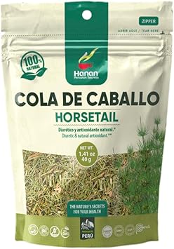 Hanan Horsetail Herb Leaves 1.4oz - Cola de Caballo Hierba 40g Natural Horsetail Tea / te de cola de Caballo hierba - AKA Shavegrass، Snake Grass، Equisetum، Puzzlegrass، Equisetum arvense