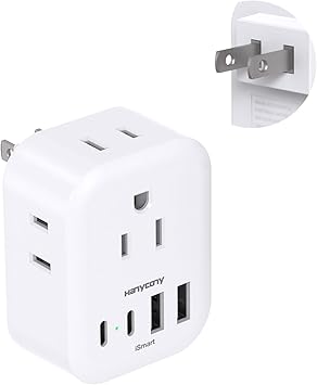 الولايات المتحدة إلى اليابان محول التوصيل، HANYCONY اليابان محول السفر السلطة مع 4 منافذ 4 منافذ USB (2 USB C)، نوع A محول التوصيل لأمريكا الولايات المتحدة الأمريكية إلى اليابانية الصين كندا المكسيك الفلبين أساسيات السفر