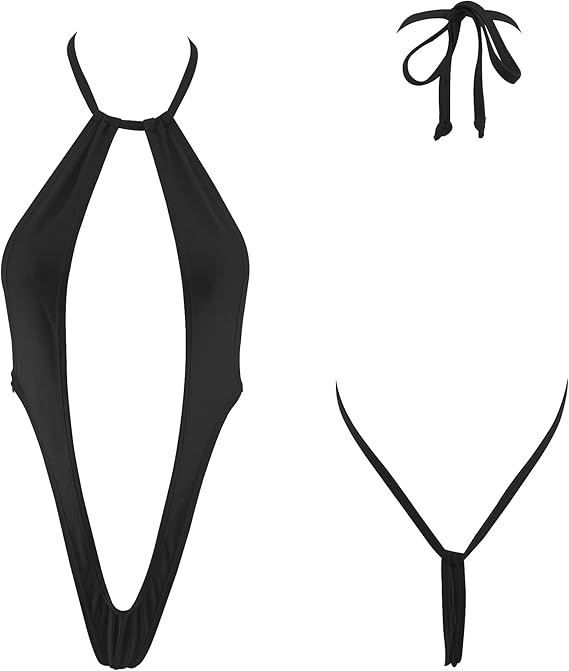 بيكيني محض مايكرو انظر من خلال المحصول أعلى الجانب ربط G سلسلة Bottom Mini Bikinis