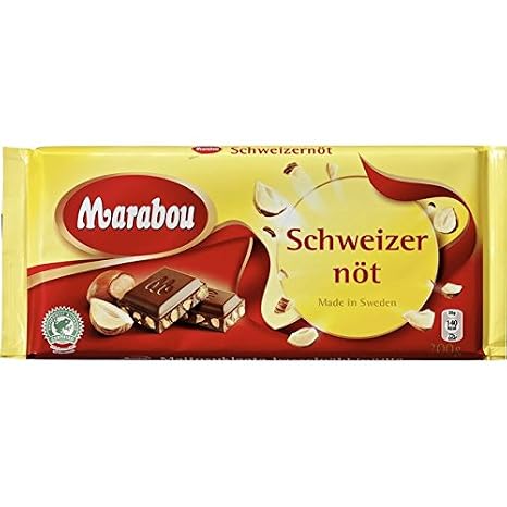 Marabou SchweitzerNot - شوكولاتة بالحليب بالبندق - 200 جم