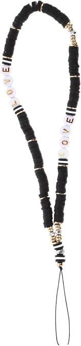 SEWACC Lost Beaded Phone Charm Lanyard with Wrist Strap for Smartphones Stylish and Practical Mobile Keychain Accessory Easy to Install and Remove