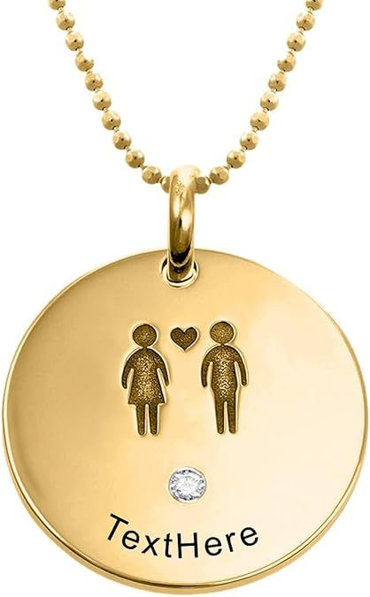 Customize Personalized Heart Customizable Name Necklaces for Women, Trendy and Dainty Non-Tarnish Jewelry