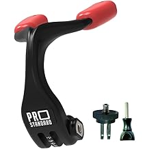 Pro Standard Grill Mount 4.0 - Heat Moldable Bite Mount - Compatible with Insta360, GoPro, DJI, Garmin and All Action Cameras (Black/Red)
