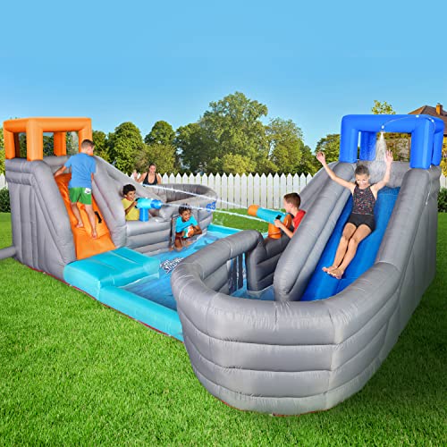 Hasbro Super Soaker Ultimate Water Park Head to Head Battle Arena Mega Bounce House القابل للنفخ للمعارك المائية النهائية