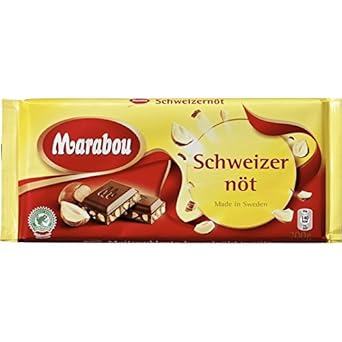 Marabou SchweitzerNot - شوكولاتة بالحليب مع البندق 200 جم - عبوة 2