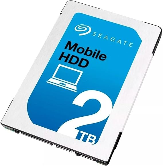 Seagate 2TB HDD SATA 5400rpm 6.4 cm 2.5 Inch 7 mm الارتفاع 128 Mb Cache BLK