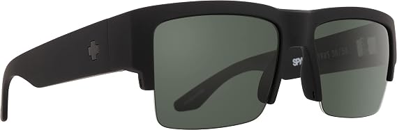 SPY Optic Cyrus 50/50 ، نظارات شمسية مربعة شبه خالية من الحواف ، عدسات محسنة للألوان والتباين