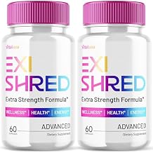 (عبوة من قطعتين) كبسولات Exishred، مكمل Exi Shred Pills الرسمي بتركيبة إدارة متميزة، دعم Exishred الطبيعي للصحة والعافية بشكل عام، مراجعات Exi Shred Pills، الولايات المتحدة الأمريكية (120 كبسولة)