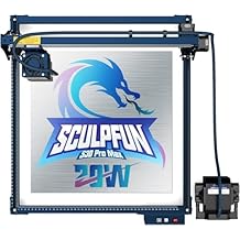 SCULPFUN S30 Pro Max Laser Engraver ، طاقة بصرية 20 واط مع طقم مساعد هواء كامل أوتوماتيكي ، قطع خشب رقائقي 10 مم في ممر واحد ، مع تصميم عدسة قابلة للاستبدال ومفتاح حد ، منطقة النقش قابلة للتوسيع