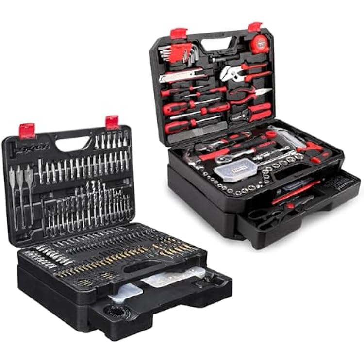 KingTool 325 قطعة أداة إصلاح المنزل كيت حزمة مع 400 جهاز كمبيوتر شخصى مجموعة بت الحفر
