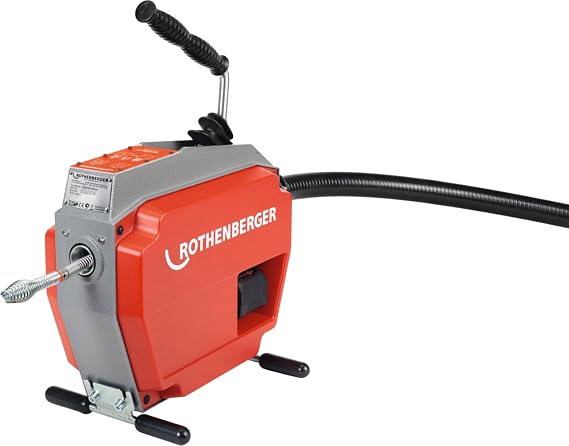 جهاز أساسي لآلة تنظيف الأنابيب ROTHENBERGER 1000003345 R600 VarioClean، قطر حلزوني 8 مم - 22 مم، طول نطاق العمل 60 مترًا، 230 فولت