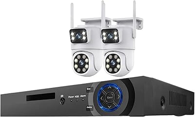 10CH 4K POE NVR HD 6MP Dual Lens PTZ WiFi IP Home Security Cameras System Video H.265 CCTV Auto Track Wireless Surveillance Kit500g,10CH NVR 2CAMERA_US