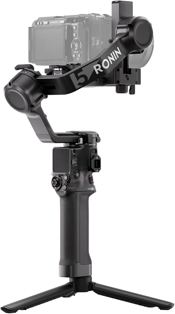 DJI RS 5، مثبت Gimbal للكاميرا Canon/Sony/Panasonic/Nikon/Fujifilm، مقابض ضبط دقيقة، أقفال محورية آلية من الجيل الثاني، حامل ثلاثي القوائم سريع الفتح، مؤشر محور Z جديد