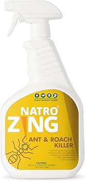 Ant & Roach Killer 32 oz Indoors and Outdoors, Ant Spray for Home, Ants Repellent for House,Fast Kill, Prevents for Weeks,Also Kills Roaches Spiders Centipedes, Plant Extract Based Non-Toxic