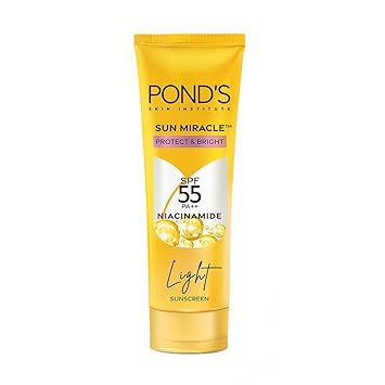 كريم الوقاية من الشمس PONDS sun miracle SPF 55 PA++ light Sunscreen 50g