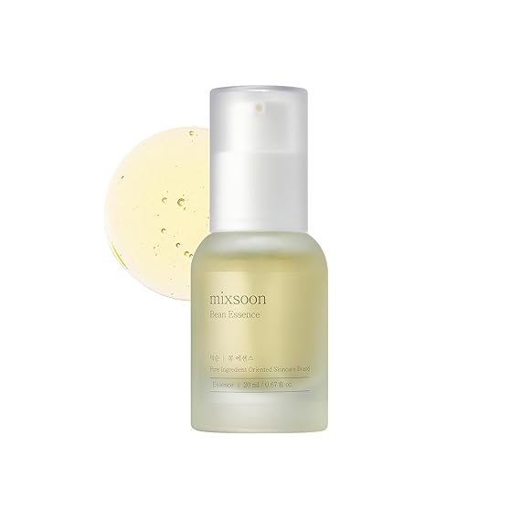 mixsoon Bean Essence Mini Korean Skin Care, Hydrating Face Serum for Glass Skin Glow, Gentle Exfoliating Essence with Fermented Bean, Travel Size, 20ml / 0.67 fl oz Glass Skin Care