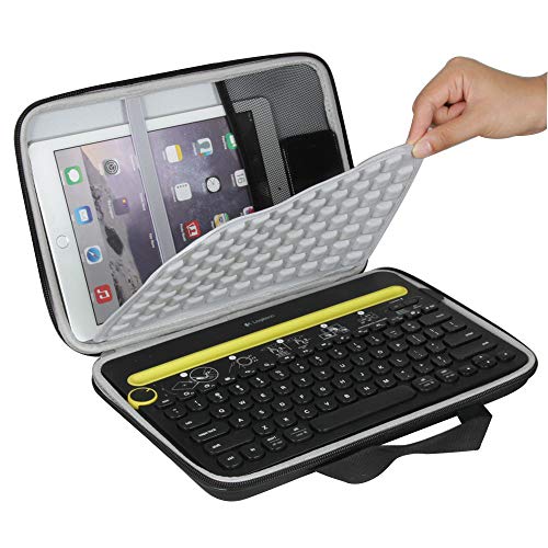 حقيبة سفر Hermitshell تناسب لوحة مفاتيح أجهزة متعددة Bluetooth من Logitech K480