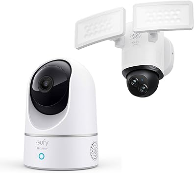 كاميرا مراقبة داخلية Eufy E220، تحريك وإمالة، كاميرا مراقبة داخلية كشافات E340 سلكية، تحريك وإمالة 360 درجة