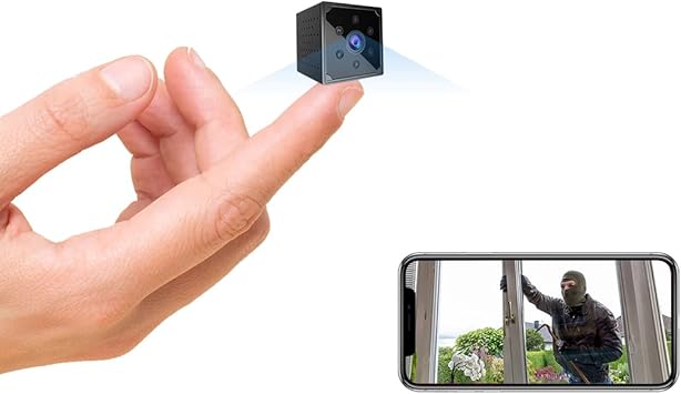 كاميرا تجسس 1080P HD كاميرا لاسلكية واي فاي مخفية كاميرا صغيرة تجسس مع تطبيق تغذية حية طويلة Bettery Life أصغر كاميرات الأمان المحمولة مربية كاميرا مراقبة الأطفال مع كشف حركة الرؤية الليلية