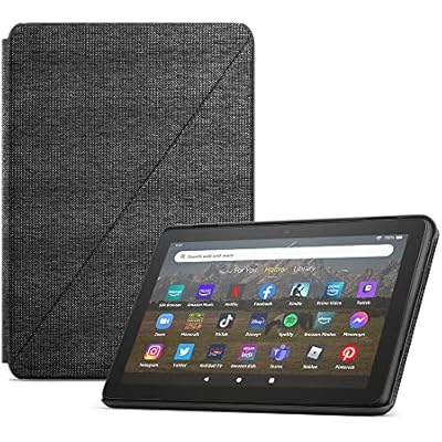 Amazon Fire HD 8 Tablet Cover (متوافق فقط مع الجيل الثاني عشر من الأجهزة اللوحية) ، أسود