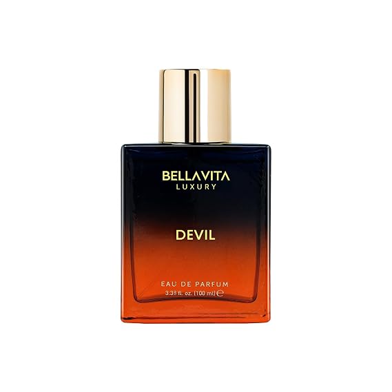 Bellavita Luxury Devil Eau de Parfum | 100 ml 3.4 fl.oz. | Perfume for Men and Women | Oriental Spicy, Saffron, Amber, and Cedar Notes | Long Lasting Unisex Fragrance