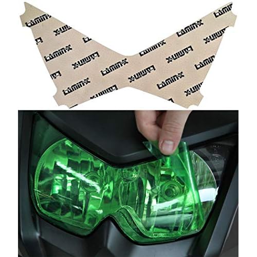 أغطية المصابيح الأمامية الخضراء Lamin-X Custom Fit لـ Kawasaki Z800 13-16