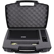 CASEMATIX Travel Case Compatible with Epson WF-100 and WF-110 Wireless Mobile Printer, Ink Cartridges, Power Adapter, Cables