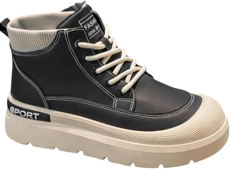 Men's Retro high-top Casual lace-up Thick-Soled Sports Canvas Shoes - for Outdoor use, Daily wear, and Travel.