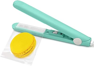 Wumal Handheld Mini Heat Bag Sealer, Portable Hand Pressure Sealing Machine for Airtight Food Storage, Reseal Snack Bags, Heat Seals Plastic and Aluminum Bags Blue