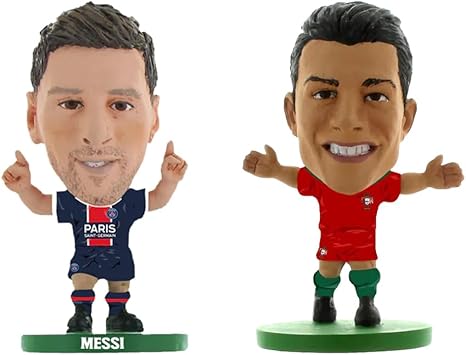 SoccerStarz Lionel Messi & Cristiano Ronaldo الشكل 2 مجموعة لاعب (2 بوصة طويلة)