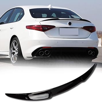 Trunk Spoiler for Alfa Romeo Giulia Sedan 2015-2024 Car Rear Boot Lid Highkick Spoiler Wing Lip FRP