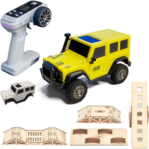LDARC 1:43 Scale Mini RC Crawler RTR RC Rock Truck 4x4 مع مجموعة التسلق 4 PCSLemon Yellow
